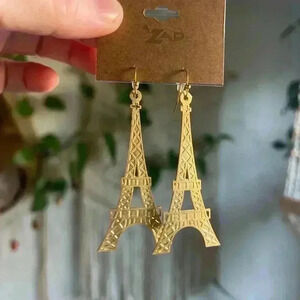 Eiffel Tower Statement Earrings | Gold | ZAD Paris France